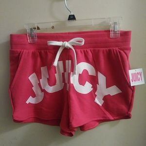 Juicy couture pink pixie logo terry shorts Small